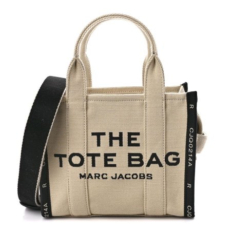 شنطة Tote bag  (حجم صغير) لون البيج والاسود (مختومة)